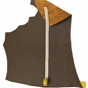 Pellame MARRONE grande dimensione per tappezzeria, arredamento, auto, yacht e divani, pelle di vitello con grana, morbida B16204-TU