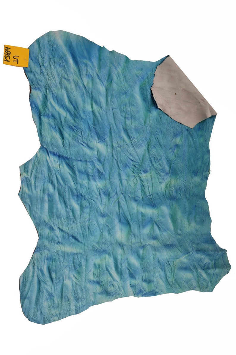 size 19x21/'/' thickness 0.6 mm Italian leather very soft A6951-VT La Garzarara wrinkled looking bicolor shaded kid hide sporty style