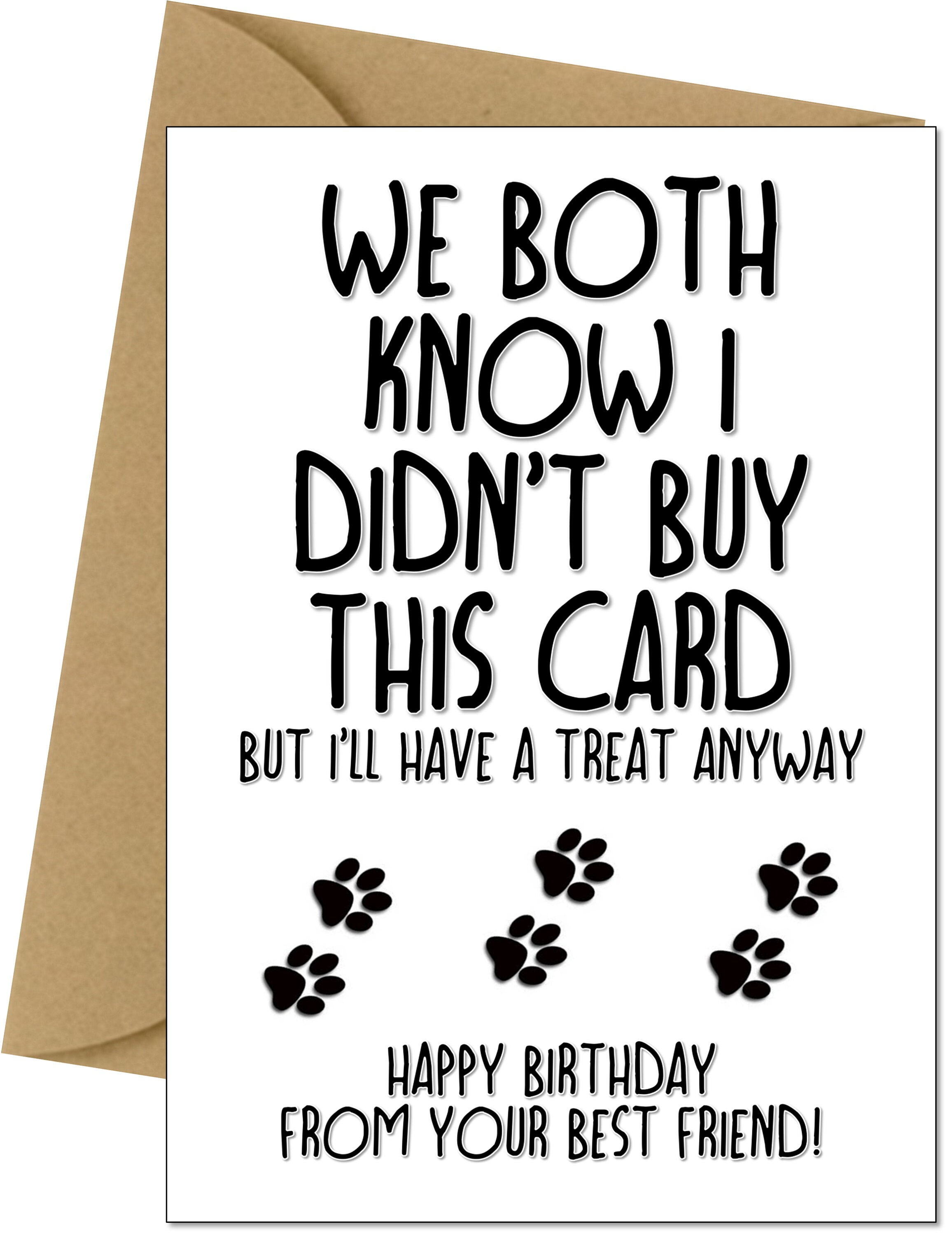 Funny Happy Birthday Card From the Dog for Mum Dad Husband - Etsy Denmark