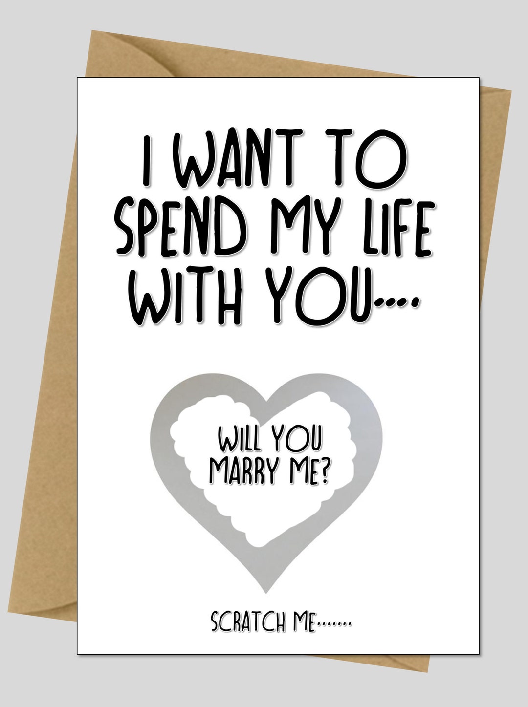 Will You Marry Me Proposal Scratch Card Girlfriend Fiancée - Etsy