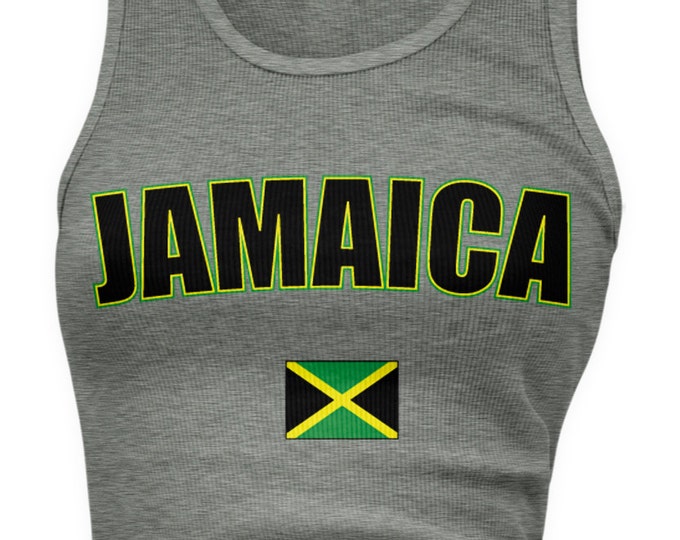 Jamaica Ladies Juniors Tank Top, Jamaican Pride, Soccer, Kingston