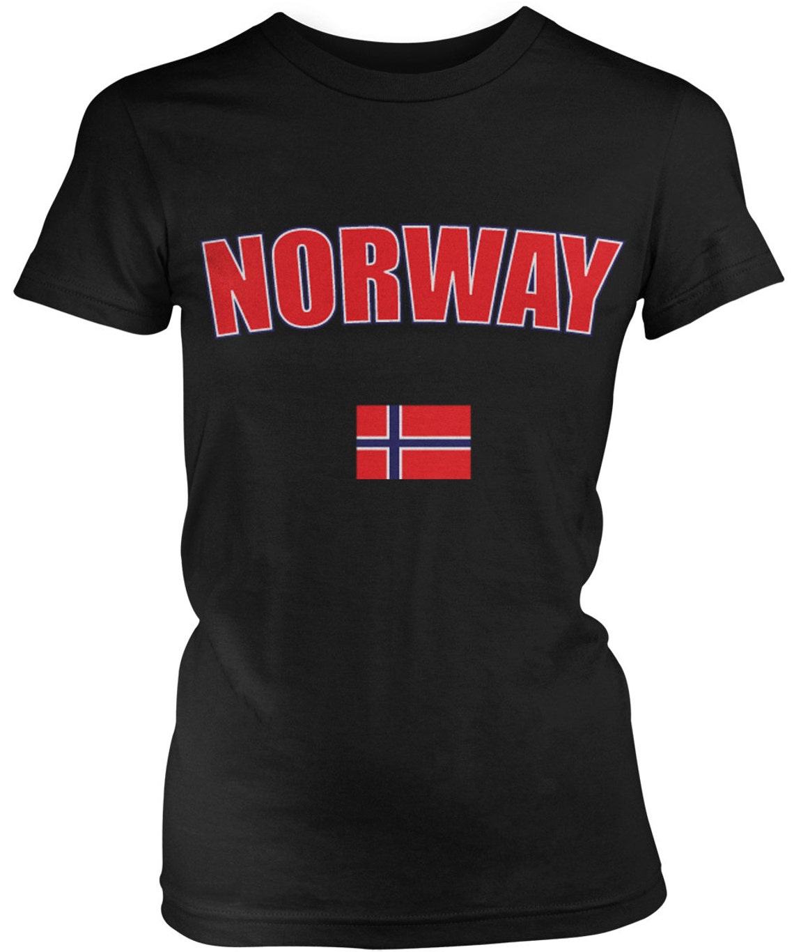 Norway Ladies Juniors T-shirt Norwegian Flag Kingdom of - Etsy UK