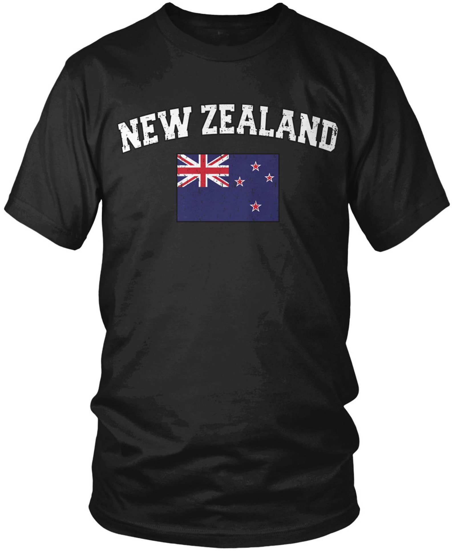 New Zealand Distressed Men's Tshirt New Zealand Flag Etsy