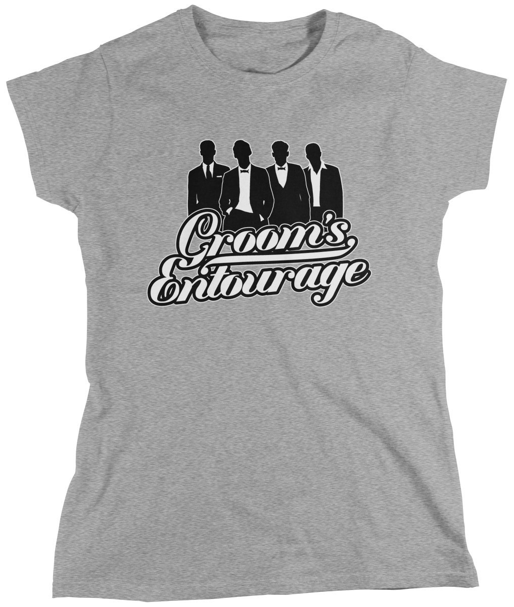 Grooms Entourage Ladie's T-Shirt Friends Groomsmen Women's Wedding Shirts AMD_2029 Family Wedding Party Bachelor Party