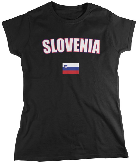 Slovenia Ladies T-Shirt Country Flag Crest Republic of | Etsy