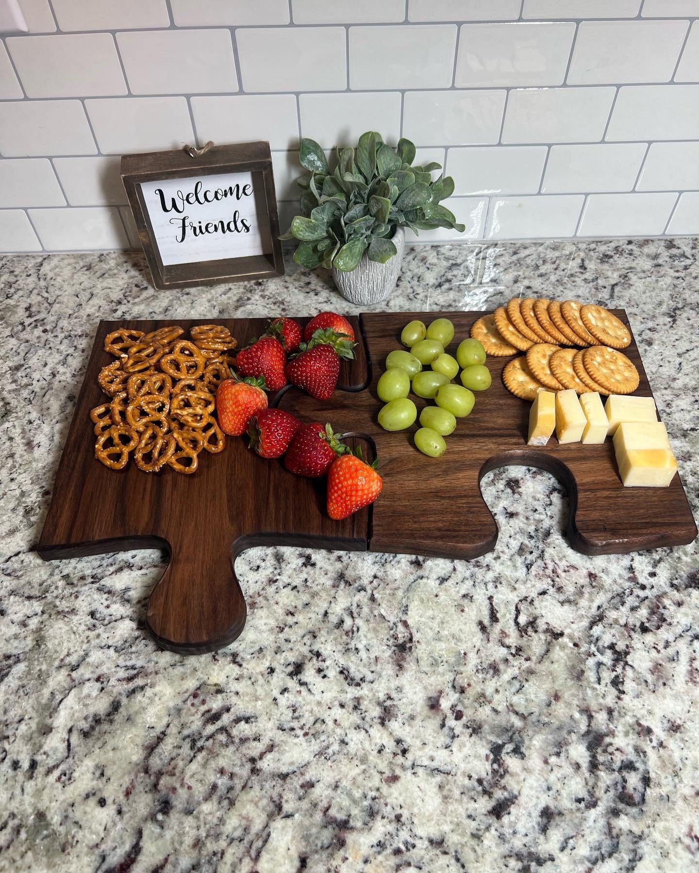 Puzzle Charcuterie Boards/serving Platter Etsy