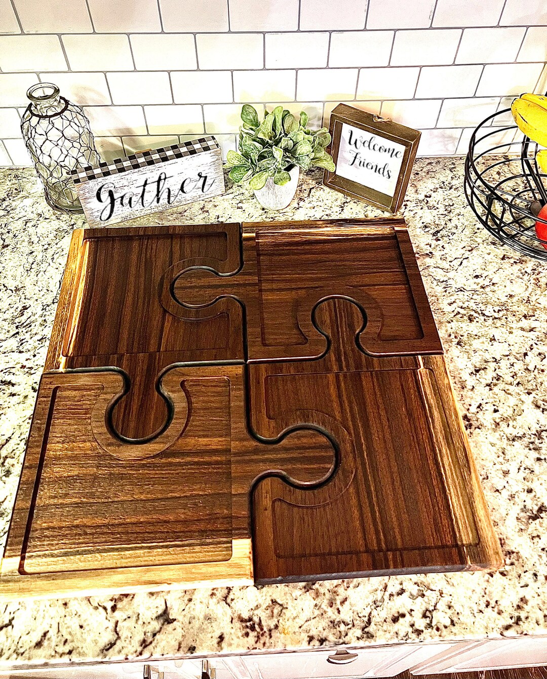 Puzzle Charcuterie Boards/serving Platter Etsy