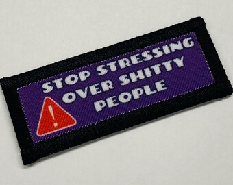 Stop Stressing, handmade patch.  Limited to 10. NSFW