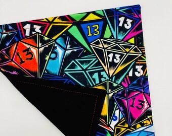 Diamond Collage. 8x8 custom hank with black backing.  EDC Handkerchief