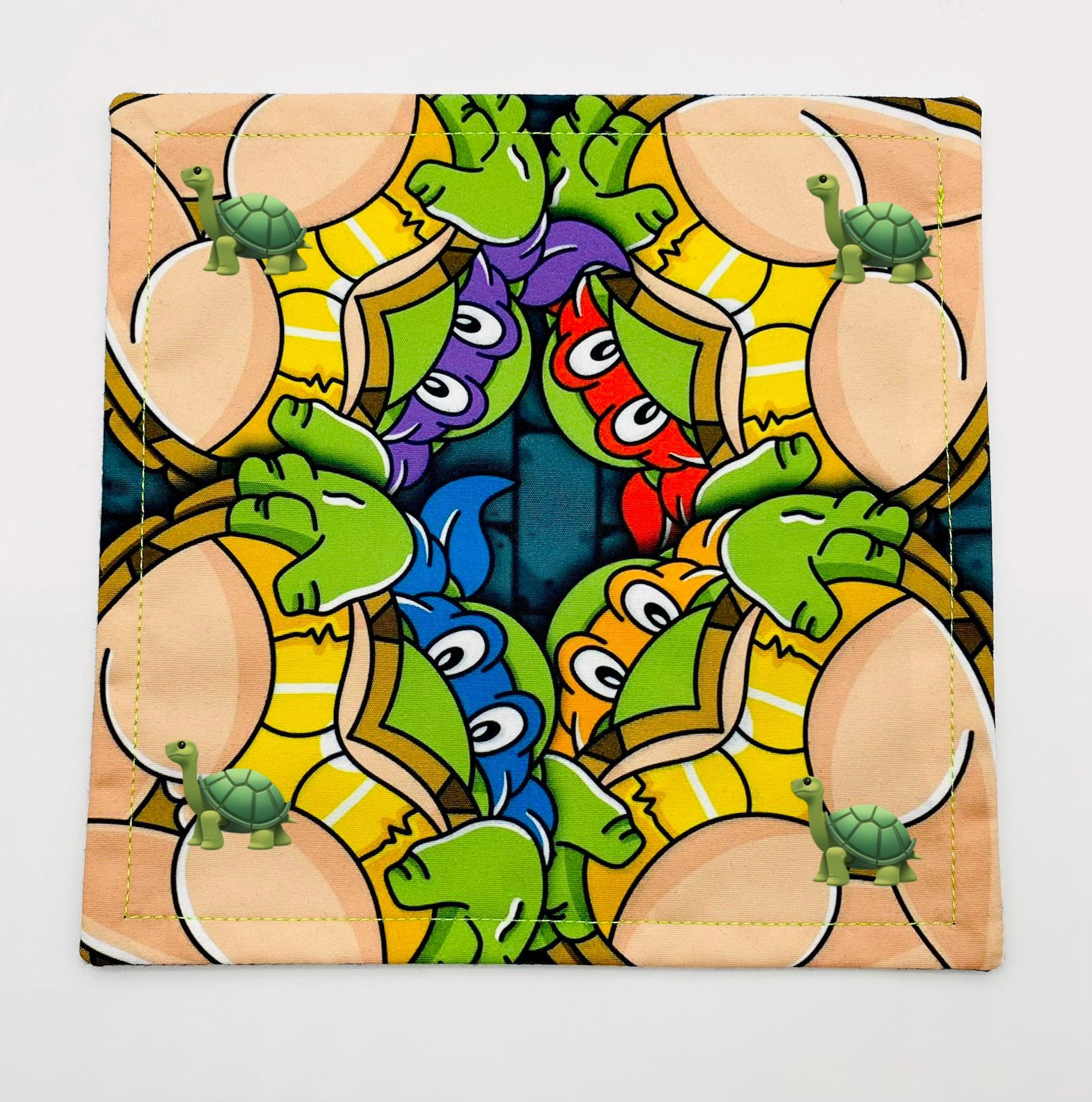 Turtle Collage. 8x8 Custom Hank With Navy Backing. NSFW, 21 and Over - Etsy