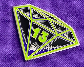 Diamond Token, 1.75 inch, enamel EDC Coin