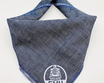 Kingman Bandana Scarf.  24x24 inch.  6.5 ounce Japanese Selvedge Slub denim