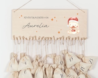 Calendario dell'Avvento coniglietto, bambini, Calendario dell'Avvento bambini, Calendario dell'Avvento da riempire, Calendario dell'Avvento personalizzato in legno