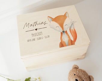 Baby memory box, memory box, baby memory box, birth gifts, baby gift birth, baby, baby box, baptism, animal heads