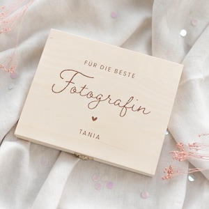 Personalisiertes Geschenkbox Dankeschön Geschenk Fotografin Traurednerin Merci Verpackung "Hochzeit  Beste" Holzbox Dienstleister Nachbarn