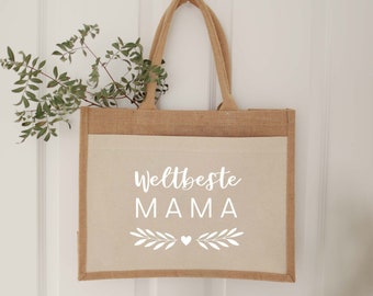 Jutetasche Weltbeste Mama | Markttasche | Geschenk | Individuelle Geschenke | Einkaufstasche | Muttertag Geschenk | Geschenkidee | Mutter