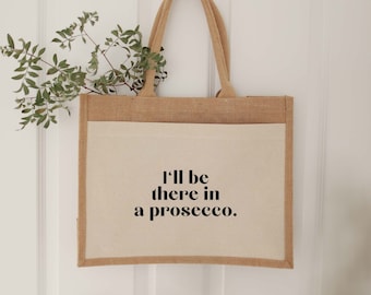 Jute bag Prosecco | Market bag | Gift | Individual gift | Shopping bag | Mother's Day Gift | Jute Shopper | Wedding