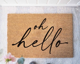 Coconut doormat 'Oh Hello' | Housewarming gift | Funny doormat | Doormat | Funny gift | doormat