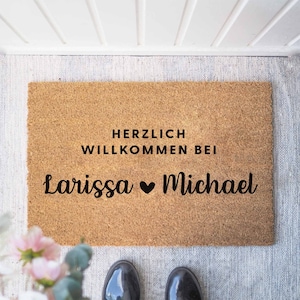 Felpudo de coco personalizado &#39;Bienvenido&#39; | Felpudo personalizado, regalo de boda, regalo de bienvenida, tapete de puerta