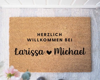 Personalized coconut doormat 'Welcome' | Doormat personalized, wedding gift, housewarming gift, door mat