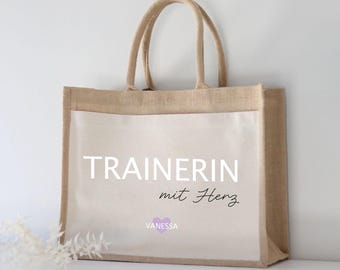 Personalized jute bag trainer | Market bag | Gift | Individual gifts | Trainer gift | Gift for supervisor