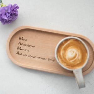 Holztablett Allerliebste Mama | Geschenkidee Mutter, persönliches Geschenk Geburtstagsgeschenk, Ostergeschenk, Muttertag, Muttertagsgeschenk