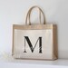 Personalized Jute Bag Initial Name | Market bag | Gift | Individual gifts | Shopping bag 