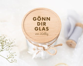 Personalisiertes Vorratsglas Keksdose Gönn Dir | Geschenk Geburtstag | Geschenk Freundin | Abschied | Weihnachten | individuelles Geschenk