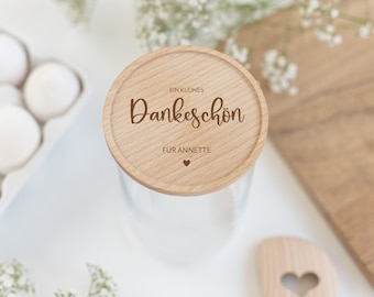 Personalisiertes Vorratsglas Keksdose Dankeschön | Geschenk | Danke | Danke sagen | Geschenk Freundin | Geschenk Abschied