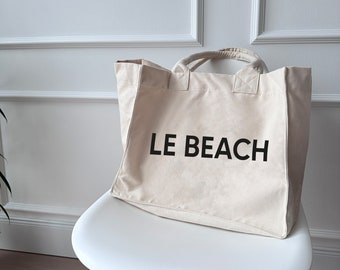 Canvastasche NATUR Le Beach | Shopper | Einkaufstasche | Canvastasche | Strandtasche | Geschenk für beste Freundin