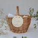 Personalized Easter basket | Kreis Wunschwort | Basket with Wooden Sign Baby Child Easter Bag Gift Idea 