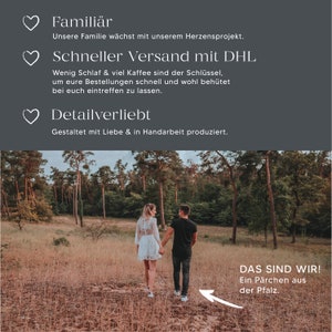 Personalisierte Kokos Fußmatte 'Wäscheleine' Willkommen Herz Indoor Matte Geschenk zum Einzug Hochzeitsgeschenk Türmatte Bild 2