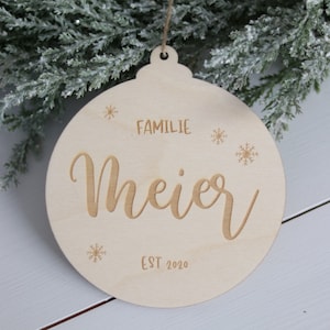 Personalized Christmas ball | Family | Tree decorations | Wedding gift | first Christmas as a married couple | Tree ball | Gift