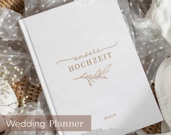 Wedding Planner White Linen | Geschenke für Paare | Hochzeitsplaner | Planer für Hochzeitspaare | Geschenk Verlobung | Hochzeit