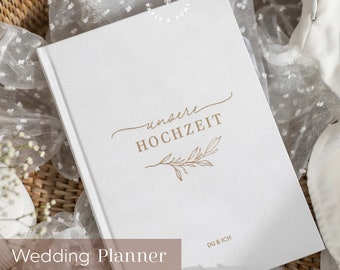 Wedding Planner White Linen | Geschenke für Paare | Hochzeitsplaner | Planer für Hochzeitspaare | Geschenk Verlobung | Hochzeit