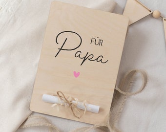 Holzkarte XL Für Papa | Geldkarte | Bester Papa | Geschenk Vater | Vatertag | Gutschein | Geburtstag