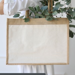 Jutetasche Herz Markttasche Geschenk Individuelles Geschenk Einkaufstasche Muttertag Geschenk Jute Shopper Hochzeit Bild 6