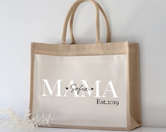 Bolsa de yute personalizada MAMA | Bolsa de mercado | Regalo | Regalos personalizados | Día de la Madre | Regalo para mamá | regalo del día de la madre