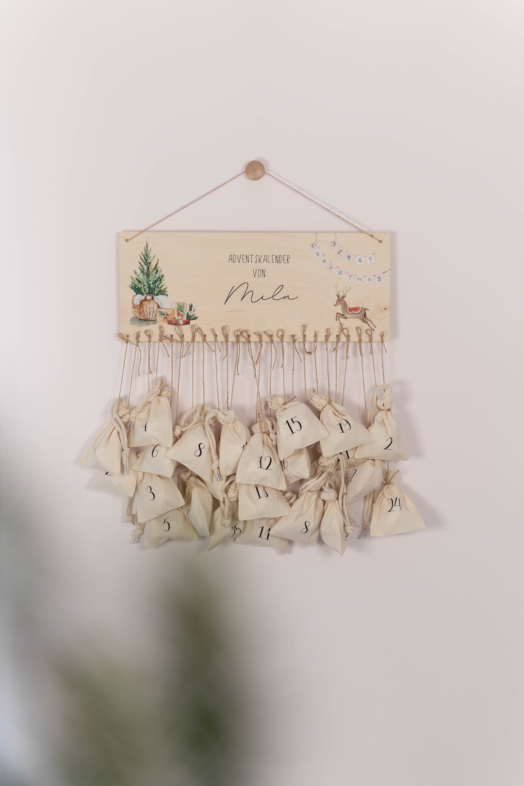 Personalized Advent Calendar Christmas Tree Advent Calendar Etsy Personalized Advent Calendar Christmas Tree Advent Calendar Etsy
