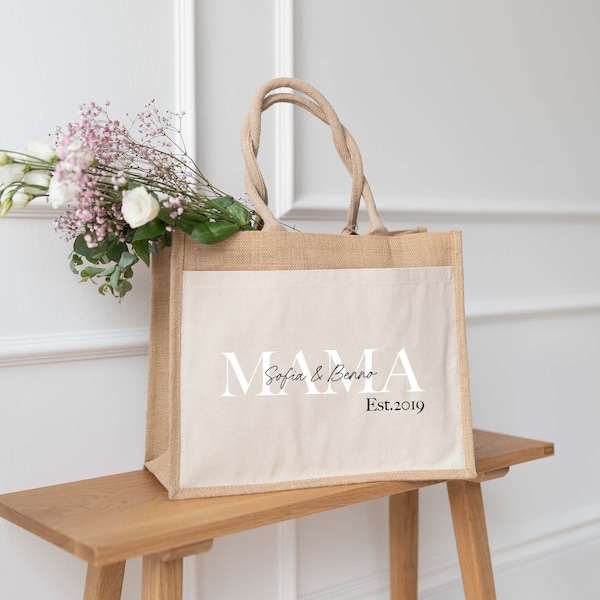 Personalisierte Jutetasche MAMA | Juteshopper | Einkaufstasche | Individuelle Geschenke | Muttertag | Geschenk für Mama | Muttertagsgeschenk