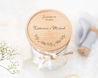 Personalized Storage Jar Cookie Jar Engagement | Engagement gift | Wedding couple | wedding | Gift for couples | Couple gift