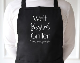 Kitchen Apron BLACK World's Best Griller | Cooking Apron Gift | Father's Day | gift for dad | BBQ apron