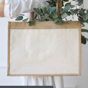 Gepersonaliseerde jute tas MOM-OMA Markttas Cadeau Aangepaste geschenken Moederdag Cadeau voor mama Moederdag cadeau afbeelding 4