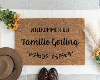 Personalized coconut doormat 'Farmhouse' | Doormat personalized, wedding gift, personalized housewarming gift, door mat