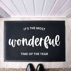 Fabric floor mat "Most Wonderful" | Door Mat Gift to move in | Christmas | Door mat Individual