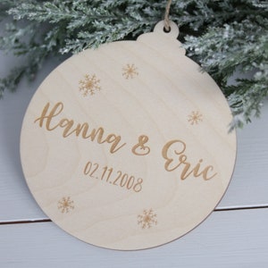 Personalized Christmas ball | names | Tree decorations | Wedding gift | first Christmas as a married couple | Tree ball | Gift