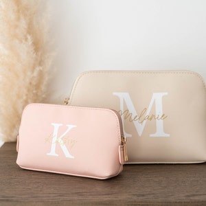 Personalisierte Kosmetiktasche Für sie Geschenk Schwester Mama Kosmetikbeutel Kulturbeutel Geburtstagsgeschenk Schminktasche Initial Name Bild 5