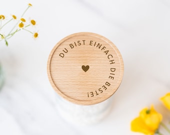 Personalisiertes Vorratsglas Keksdose Die Beste | Geschenk, Geschenk Mama, beste Mama, Geschenk Freundin, Oma, individuell