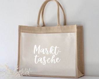 Burlap bag Market bag Lettering | gift | Individual gift | shopping bag | Jute Shoppers | best friend | consistent