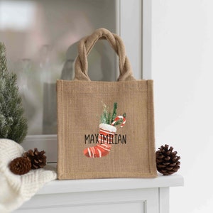 Personalized Gift Bag NATURE XS Santa Boots Name | Christmas | Nicholas | Santa bag | gift bag